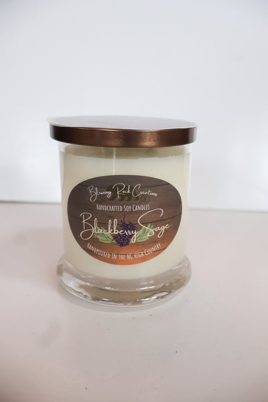 Blackberry Sage Leaf Candle- Large