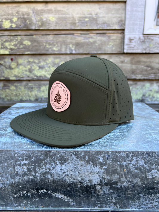 Richardson Adjustable 7 Panel Trucker Hat Moss Green