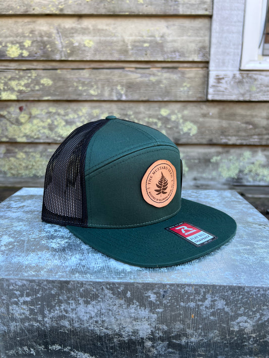 Richardson Adjustable Trucker 7 Panel Hat Hunter Green