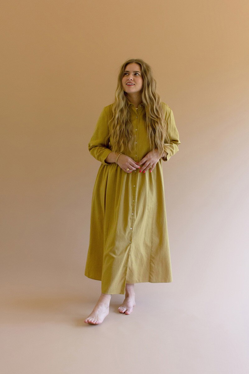 Pistachio Long-Sleeve Dress