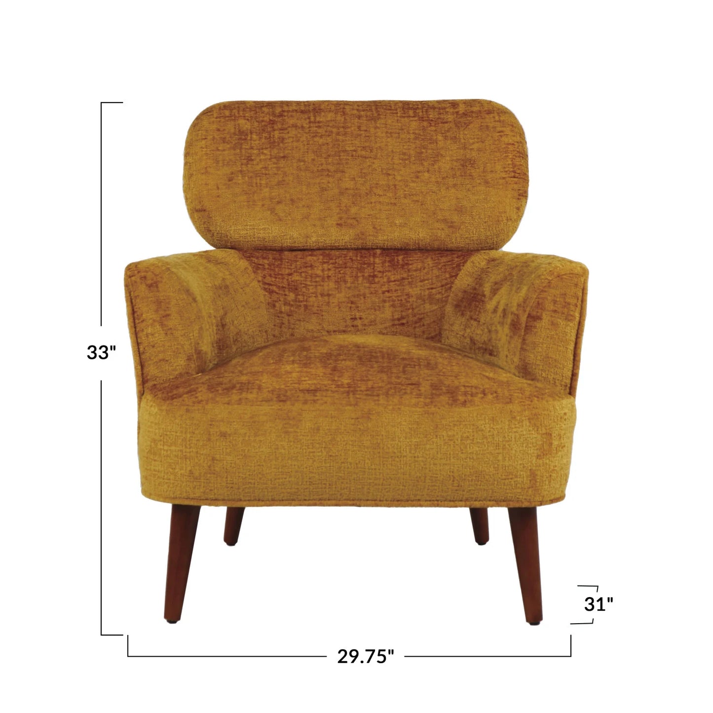 Chenille Fabric Upholstered Arm Chair